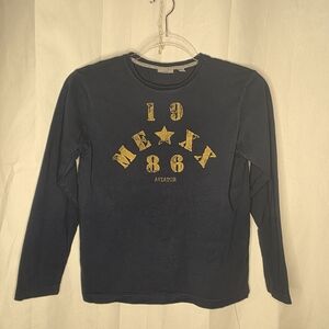 Mexx Navy and Gold Long Sleeve Tee